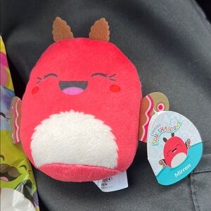 Squishmallows Red and White Stuffed Animal Plush